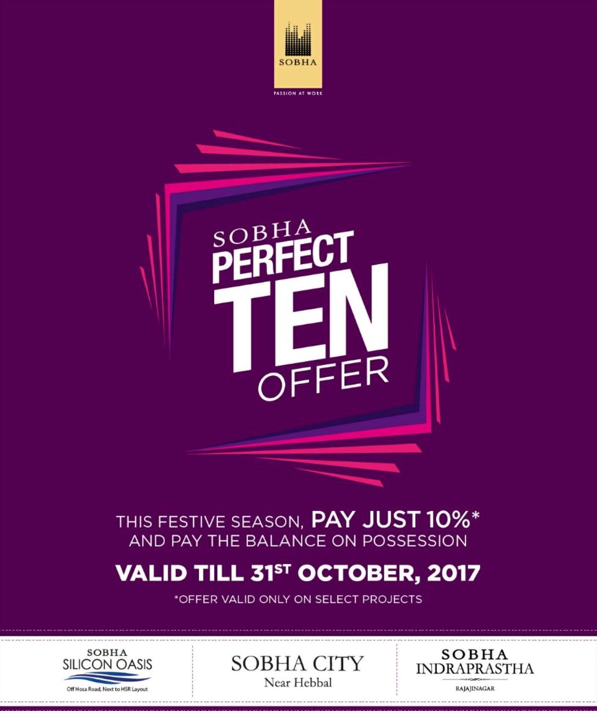 Sobha perfect teen offer during this festive season in Bangalore Update